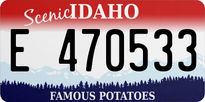 ID license plate E470533