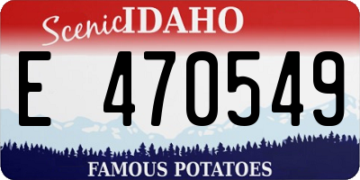 ID license plate E470549