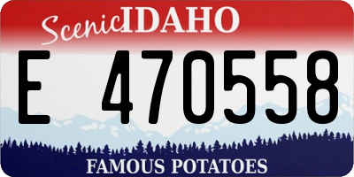 ID license plate E470558
