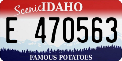 ID license plate E470563