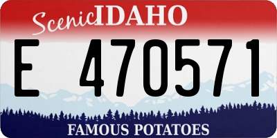 ID license plate E470571