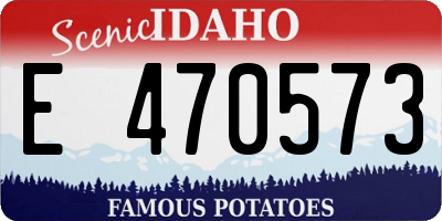 ID license plate E470573