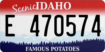 ID license plate E470574