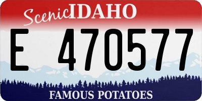 ID license plate E470577
