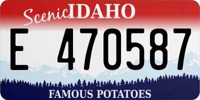 ID license plate E470587