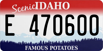 ID license plate E470600