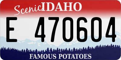 ID license plate E470604