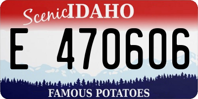 ID license plate E470606