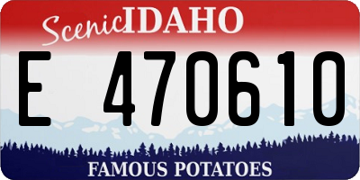 ID license plate E470610