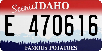 ID license plate E470616