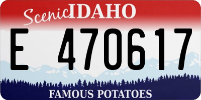 ID license plate E470617