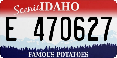 ID license plate E470627