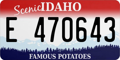 ID license plate E470643