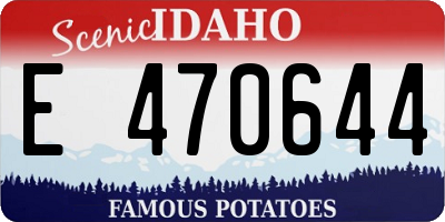ID license plate E470644