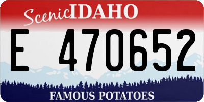 ID license plate E470652