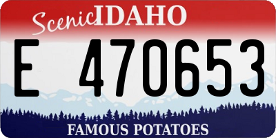 ID license plate E470653