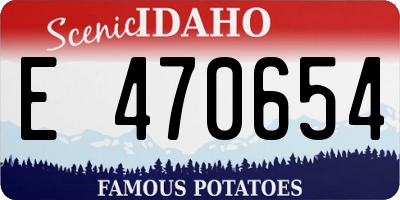 ID license plate E470654