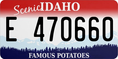 ID license plate E470660