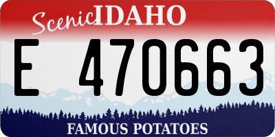 ID license plate E470663
