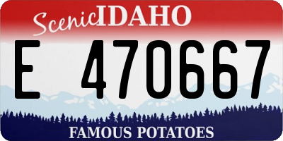 ID license plate E470667