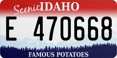 ID license plate E470668