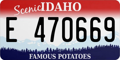 ID license plate E470669