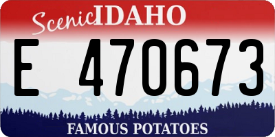 ID license plate E470673
