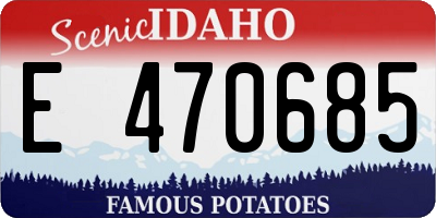 ID license plate E470685