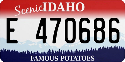 ID license plate E470686