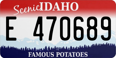 ID license plate E470689