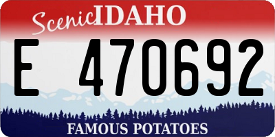 ID license plate E470692