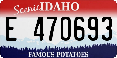 ID license plate E470693
