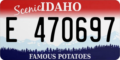 ID license plate E470697