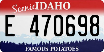 ID license plate E470698