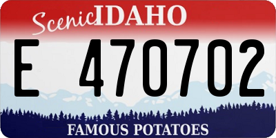 ID license plate E470702