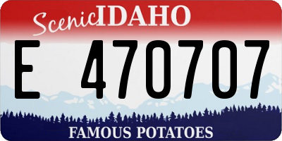 ID license plate E470707