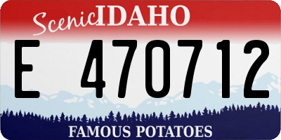 ID license plate E470712