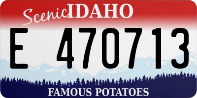 ID license plate E470713