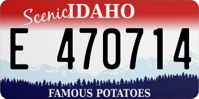 ID license plate E470714