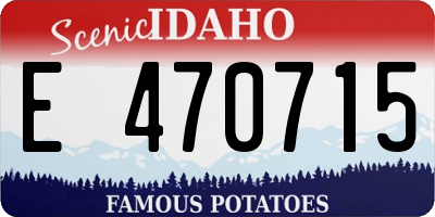 ID license plate E470715