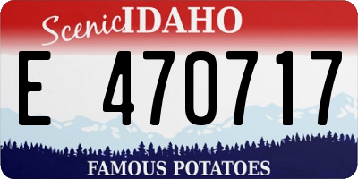ID license plate E470717