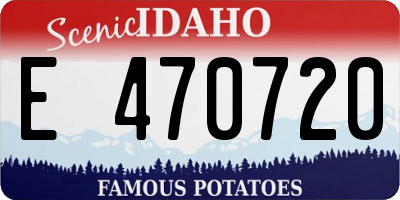 ID license plate E470720