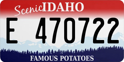 ID license plate E470722