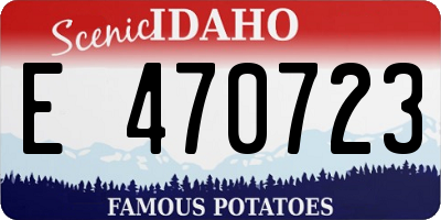ID license plate E470723