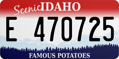 ID license plate E470725