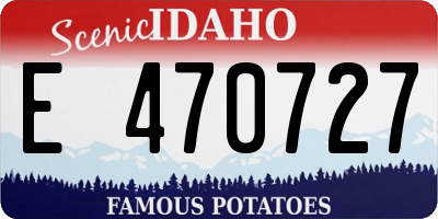 ID license plate E470727