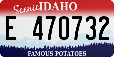 ID license plate E470732