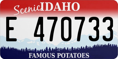 ID license plate E470733