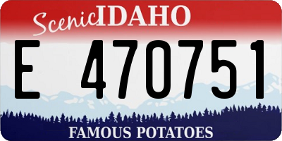 ID license plate E470751