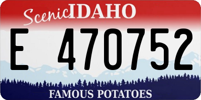 ID license plate E470752